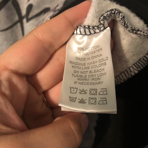 Primitive Black Gray Floral Color Block Sweatshirt - Picture 7 of 7